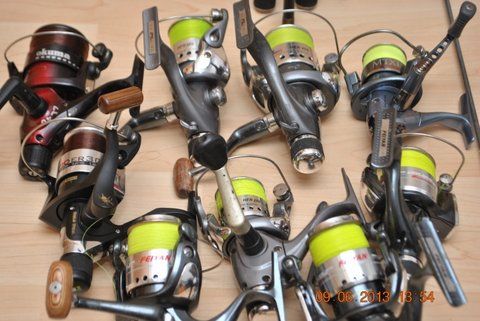 9 mulinete ..fl..okuma..mtx ..feiyan...spider  ...100ron toate...bonus 8 suporti