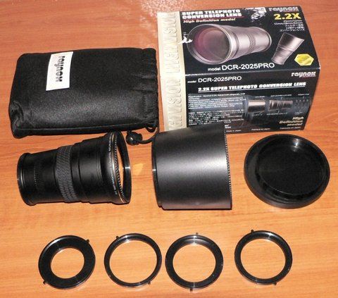 RAYNOX 2025 PRO HD (lentila, parasolar, inele adaptoare, capace protectie).JPG